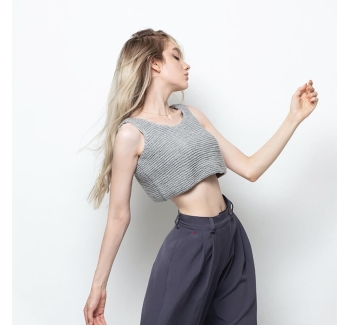 New polo collar dress for summer women's college style aging irregular hem long skirt